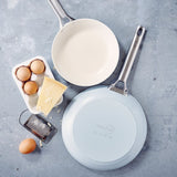GreenPan Padova Collection 8" & 10" Open Frypan Set | Light Blue