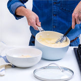 GreenPan Padova Collection 10 Piece Set, 8" Open Frypan, 11" Open Frypan, 3.2QT Covered Sauté Pan, 2QT Covered Sauce Pan, 3QT Covered Sauce Pan with lid, 5QT Covered Casserole | Light Blue