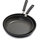 GreenPan Levels Stackables Collection 10" & 12" Open Frypan Set | Grey