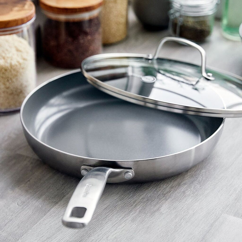 GreenPan Chatham Stainless Steel New Collection 11" Covered Frypan