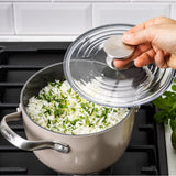 GreenPan 2QT Rice and Grains Cooker w.lid | Taupe