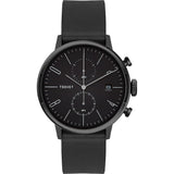 Tsovet JPT-CC38 Matte Black Chronograph Watch | Black Leather CC331010-45