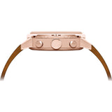 Tsovet JPT-CC38 Rose Gold & White Chronograph Watch | Tan Leather CC551513-45