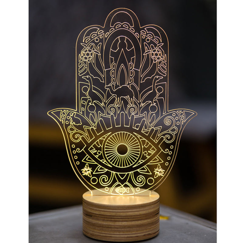 Studio Cheha Hamsa Hand LED Table Lamp | Birch