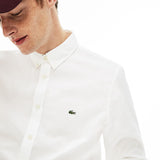 Lacoste Men's Poplin Slim Stretch Shirt | Navy Blue- ch5816_S(38)