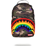 Sprayground Chenille Shark Backpack | Rainbow/Camo