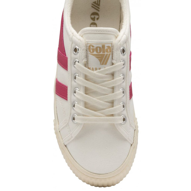 Gola Women's Tennis Mark Cox Sneakers | Off White/Fluro Pink