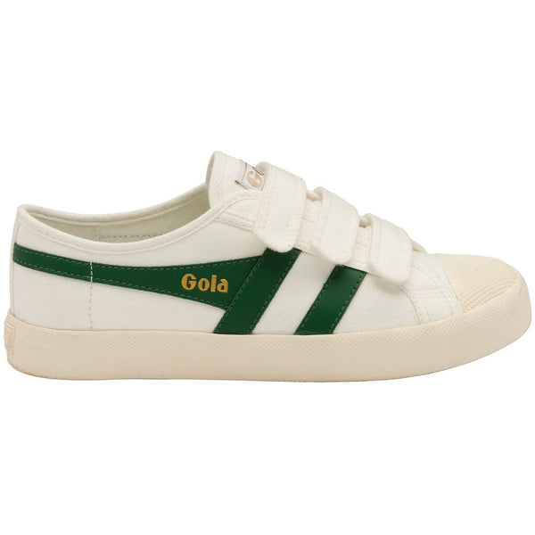 Gola Women's Coaster Velcro Sneakers | Off White/Dark Green