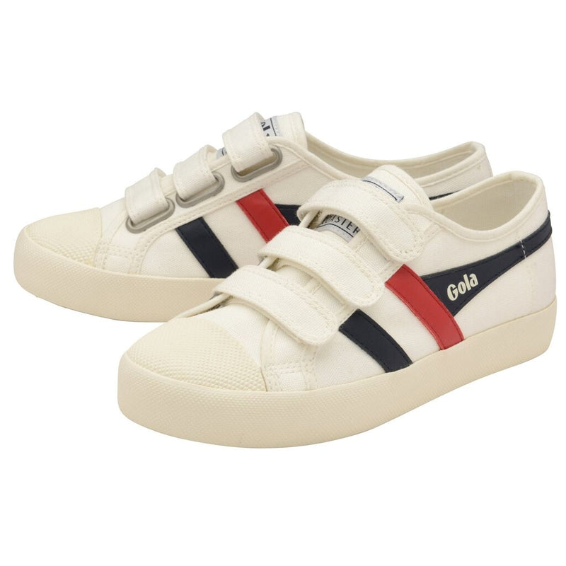 Gola Women's Coaster Velcro Sneakers | Off White/Navy