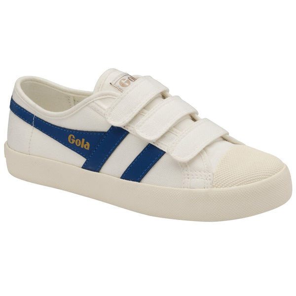 Gola Women's Coaster Velcro Sneakers | Off White/Vintage Blue