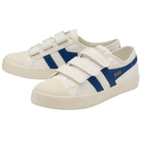 Gola Women's Coaster Velcro Sneakers | Off White/Vintage Blue
