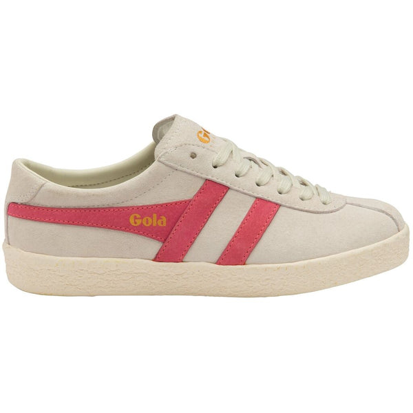 Gola Women's Trainer Suede Sneakers | Off White/Fluro Pink