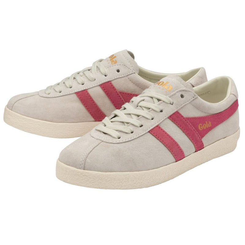 Gola Women's Trainer Suede Sneakers | Off White/Fluro Pink