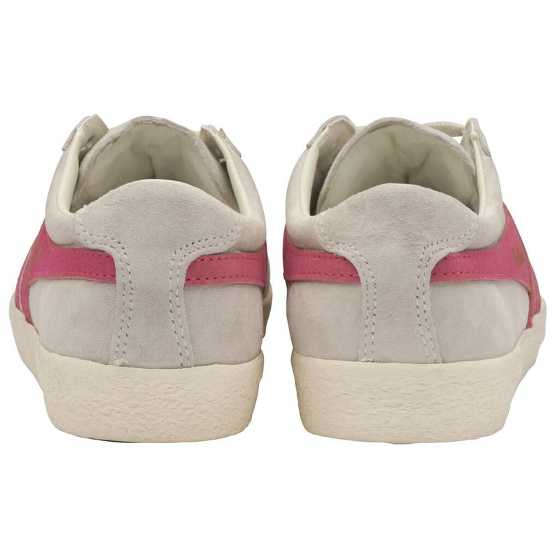 Gola Women's Trainer Suede Sneakers | Off White/Fluro Pink