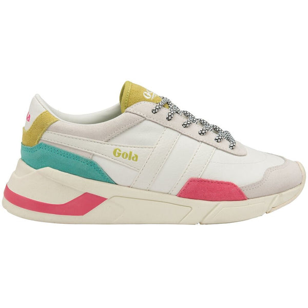 Gola Women's Eclipse Trident Sneakers | White/Fluro Pink