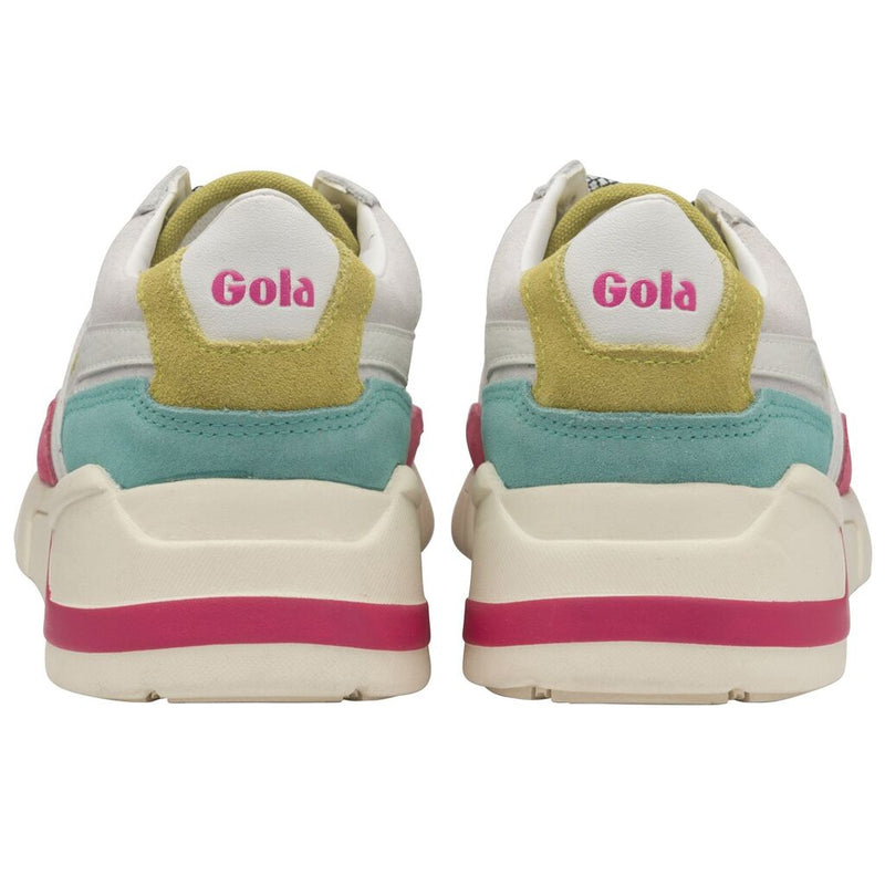 Gola Women's Eclipse Trident Sneakers | White/Fluro Pink