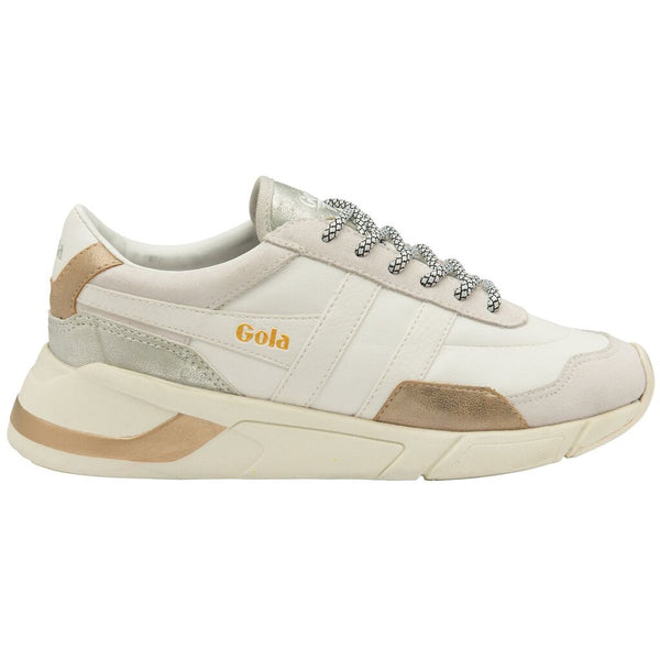Gola Women's Eclipse Trident Sneakers | White/Gold
