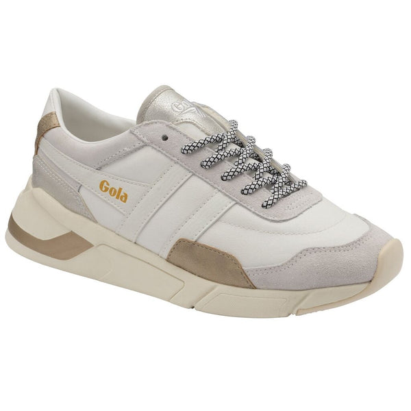 Gola Women's Eclipse Trident Sneakers | White/Gold
