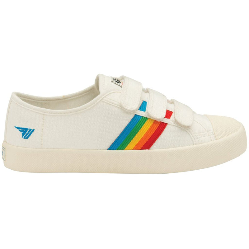 Gola Women's Coaster Rainbow Velcro Sneakers | Off White/Multi