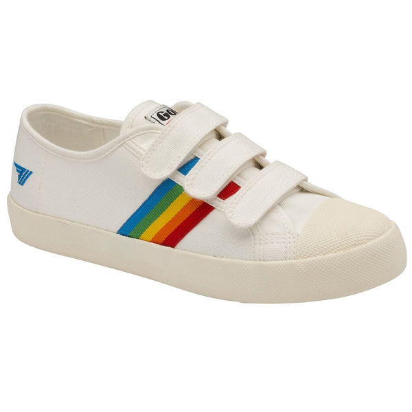 Gola Women's Coaster Rainbow Velcro Sneakers | Off White/Multi