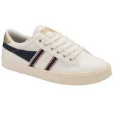 Gola Women's Tennis Mark Cox Selvedge Sneakers | Off White/Indigo