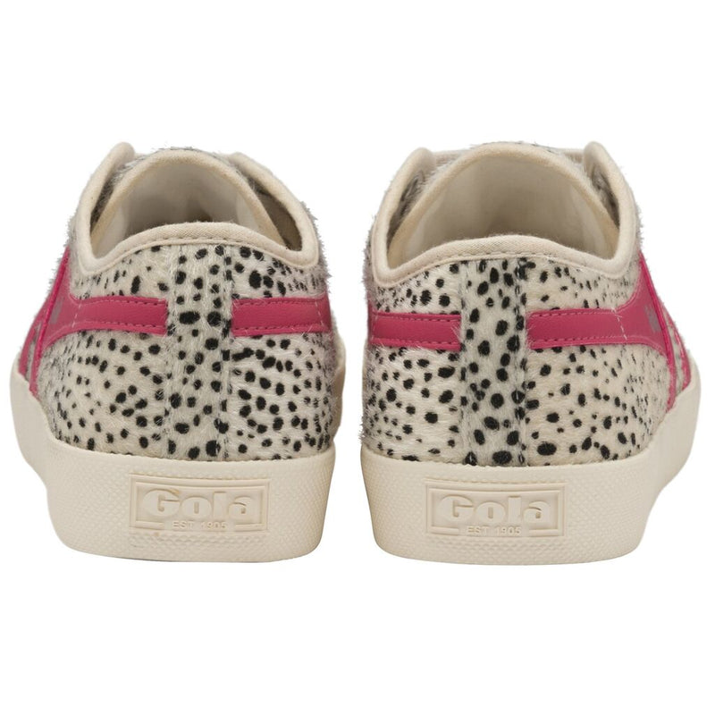Gola Women's Coasters Cheetah Sneakers | Off White/Fluro Pink
