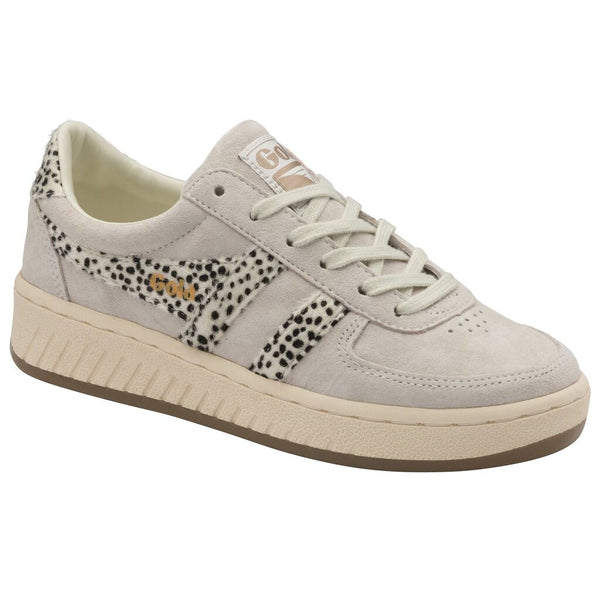 Gola Women's Grandslam Suede Safari Sneakers | Off White/Cheetah