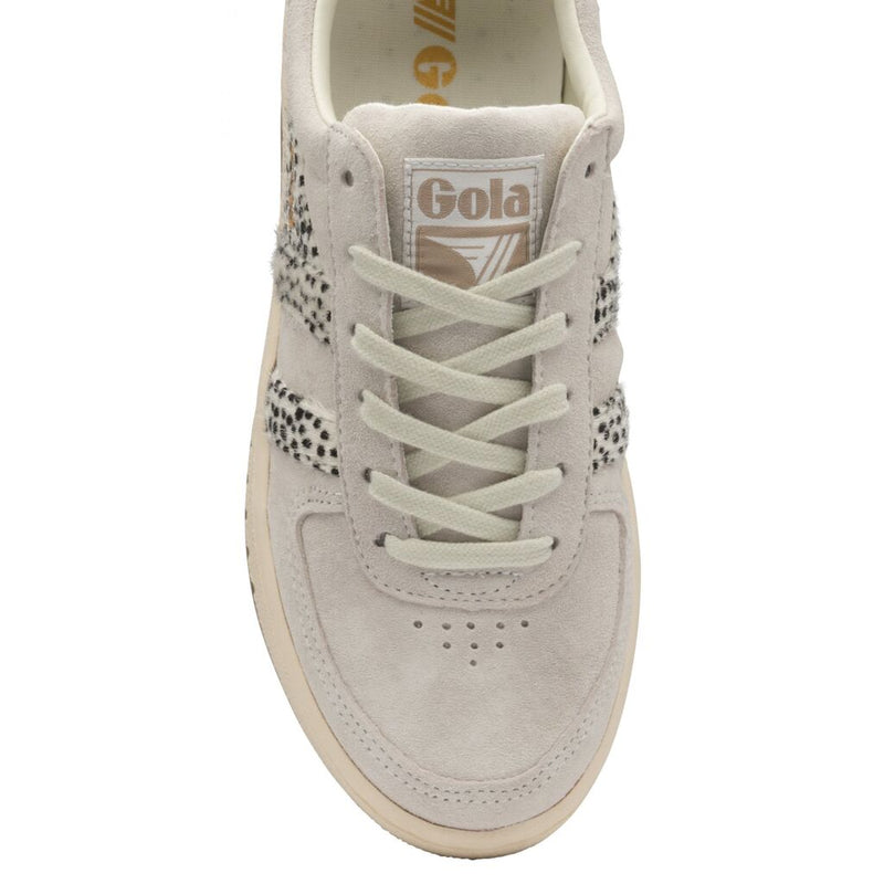 Gola Women's Grandslam Suede Safari Sneakers | Off White/Cheetah