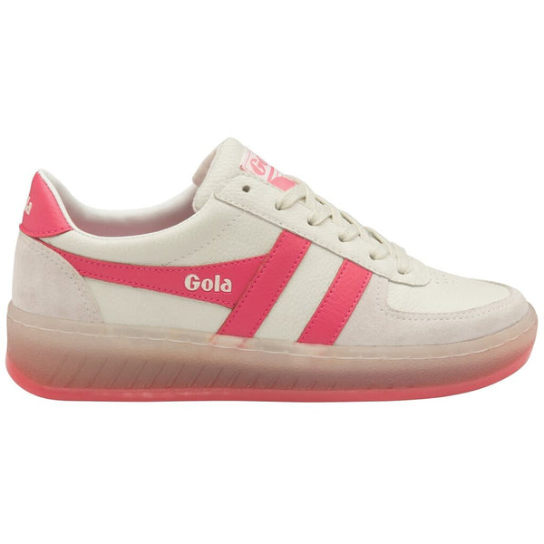 Gola Women's Grandslam 89  Sneakers | Off White/Fluro Pink
