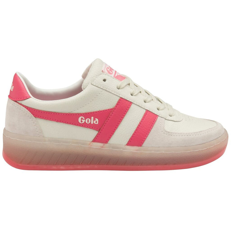 Gola Women's Grandslam 89  Sneakers | Off White/Fluro Pink