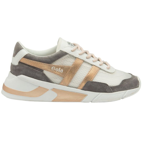 Gola Women's Eclipse Haze Metallic Sneakers | White/Rose Gold