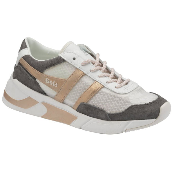 Gola Women's Eclipse Haze Metallic Sneakers | White/Rose Gold