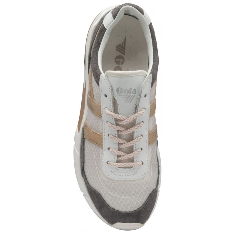 Gola Women's Eclipse Haze Metallic Sneakers | White/Rose Gold