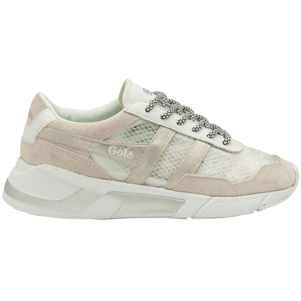 Gola Women's Eclipse Haze Metallic Sneakers | White/Silver