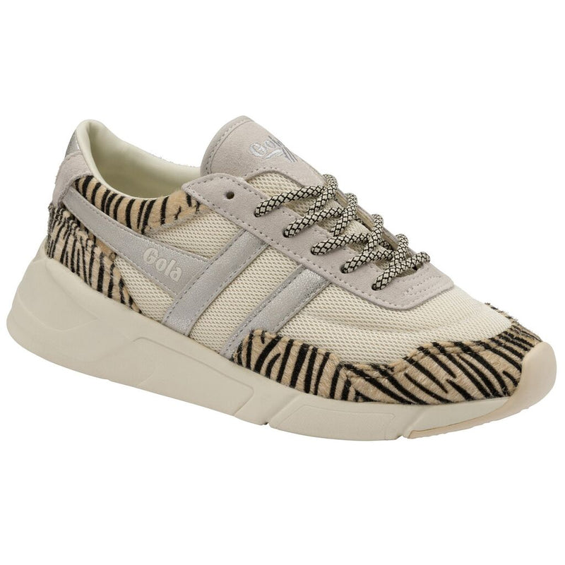 Gola Women's Eclipse Safari Sneakers | Off White/Zebra Sportique Gola Women's Eclipse Safari Sneakers | Off White/Zebra Sportique