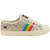 Gola Women's Coaster Rainbow Cheetah Sneakers | Off White/Multi
