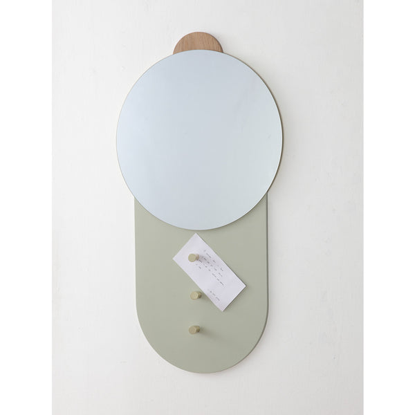 Camino Barbera Wall Mirror | Grey/Yellow/Waxed Oak