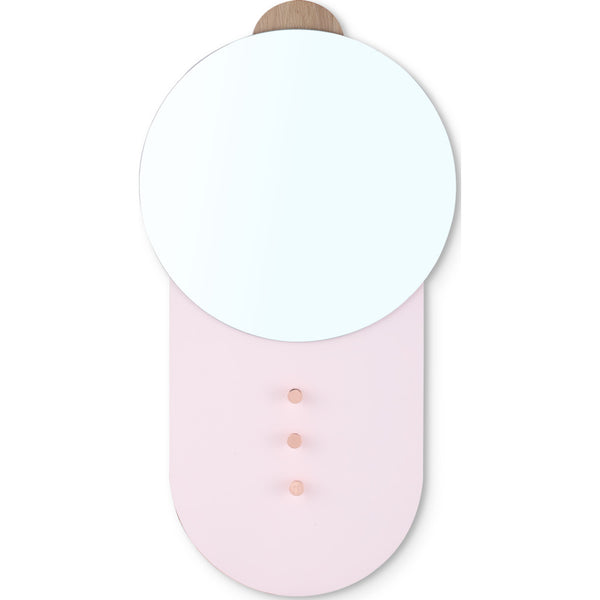 Camino Barbera Wall Mirror | Pink/Prune/Waxed Oak