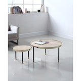 Camino Carmel Side Table | Waxed Oak/Brass/Black