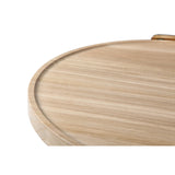 Camino Carmel Side Table | Waxed Oak/Brass/Black- CM12015