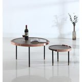 Camino Carmel Side Table | Smoked Oak/Copper/Black