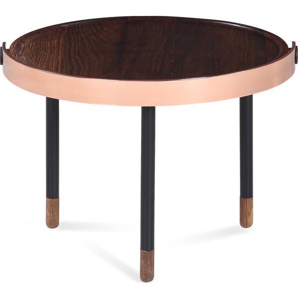 Camino Carmel Side Table | Smoked Oak/Copper/Black
