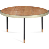 Camino Carmel Coffee Table | Waxed Oak/Brass/Black