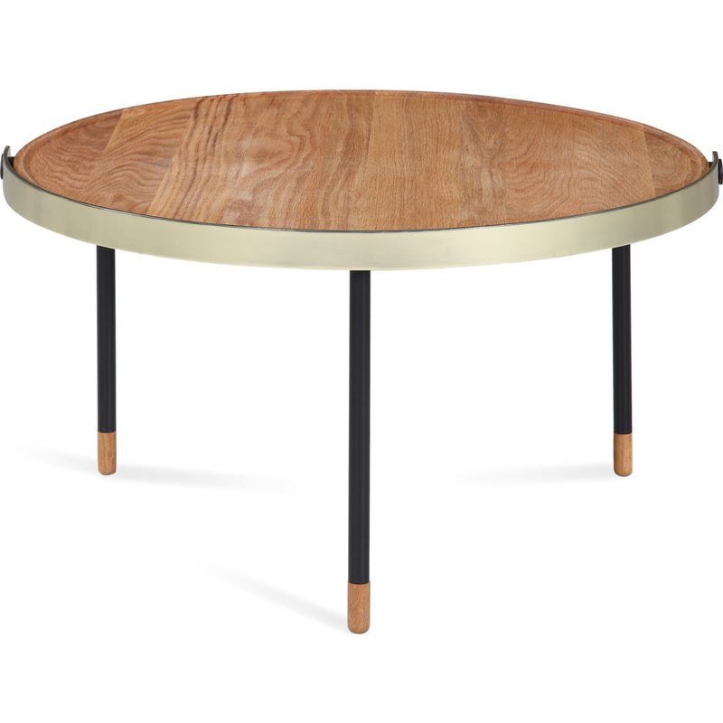 Camino Carmel Coffee Table | Waxed Oak/Brass/Black