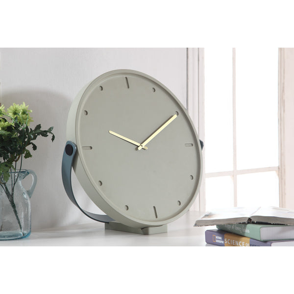 Camino Clara Clock | Grey/Petroleum/Brass