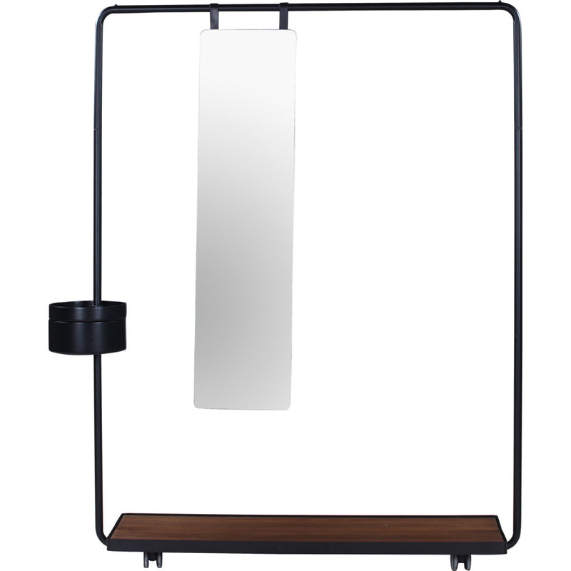 Camino Dolores Garment Rack | Black/Smoked Oak