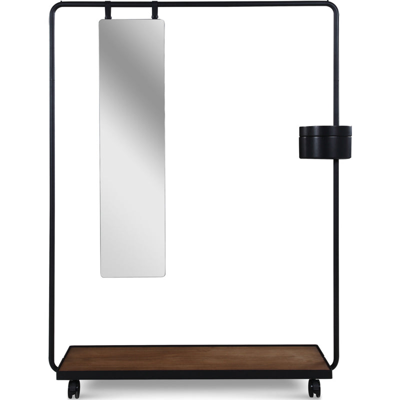 Camino Dolores Garment Rack | Black/Smoked Oak