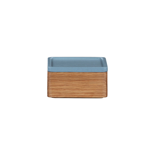 Camino Rey Container w/Lid | Waxed Oak/Petroleum