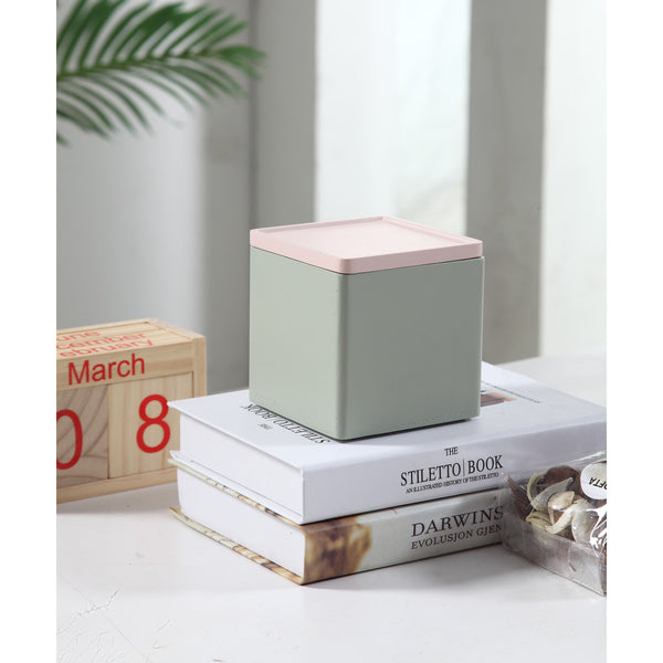 Camino Rey Container | Grey/Pink Lid