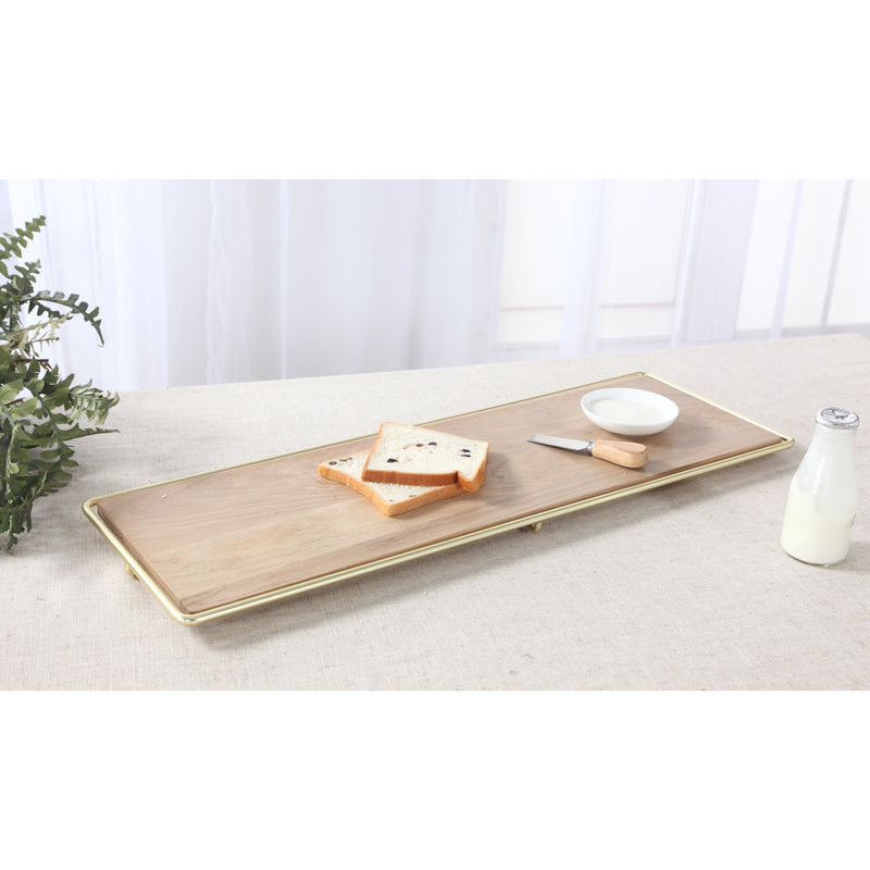 Camino Jose Tray | Waxed Oak/Brass